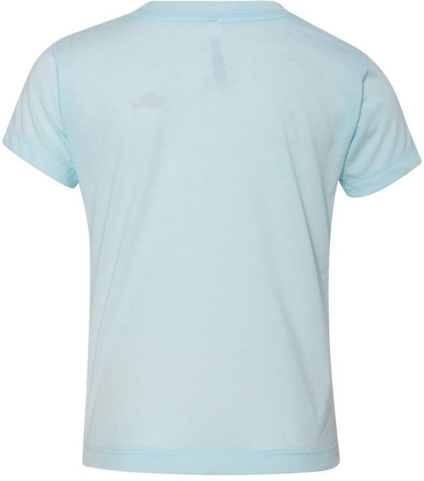 Am image of a Custom Bella and Canvas Toddler Triblend Tee in Ice Blue Triblend!