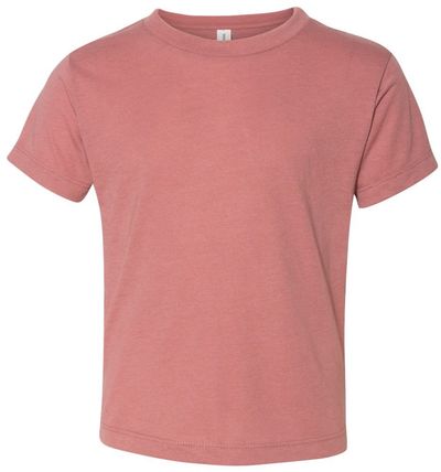 Am image of a Custom Bella and Canvas Toddler Triblend Tee in Mauve Triblend!