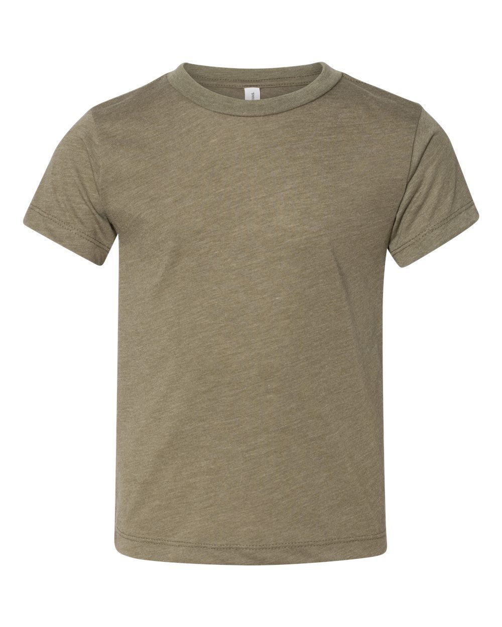 Bella and Canvas Toddler Triblend Tee in Olive Triblend