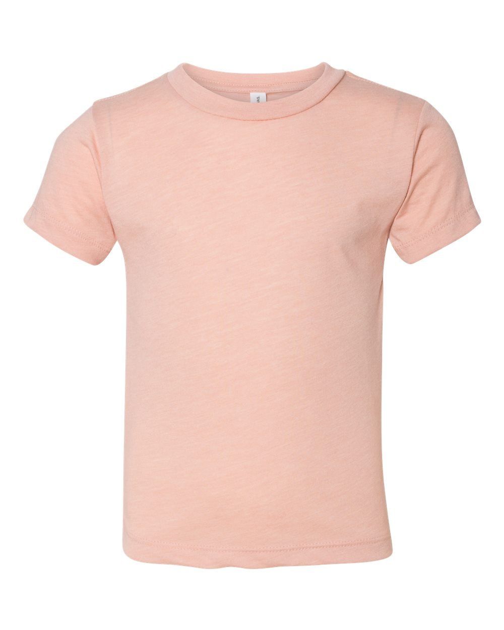 Bella and Canvas Toddler Triblend Tee in Peach Triblend