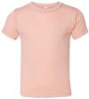 Am image of a Custom Bella and Canvas Toddler Triblend Tee in Peach Triblend!