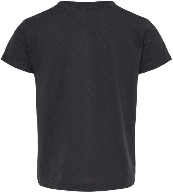 Am image of a Custom Bella and Canvas Toddler Triblend Tee in Solid Black Triblend!