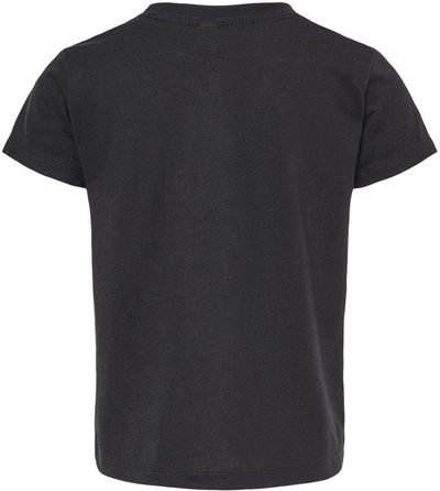 Am image of a Custom Bella and Canvas Toddler Triblend Tee in Solid Black Triblend!
