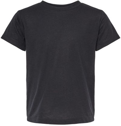 Am image of a Custom Bella and Canvas Toddler Triblend Tee in Solid Black Triblend!