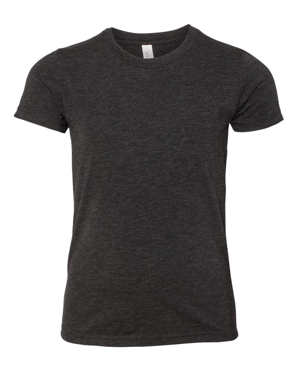 Bella and Canvas Youth Triblend Tee in Charcoal Black Triblend