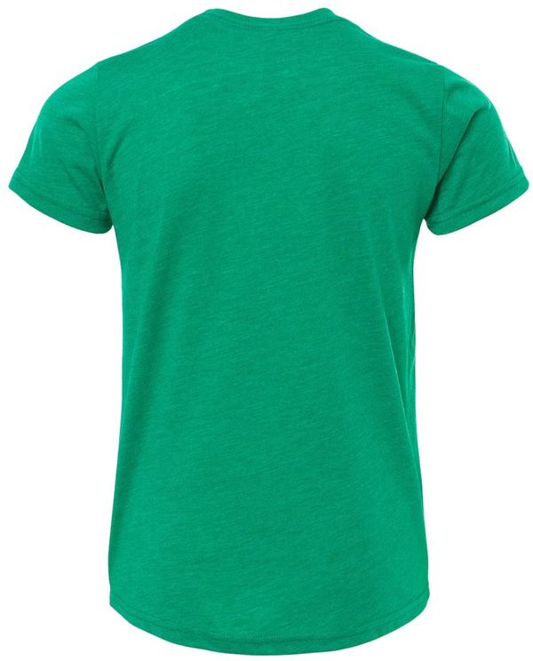 Am image of a Custom Bella and Canvas Youth Triblend Tee in Kelly Triblend!