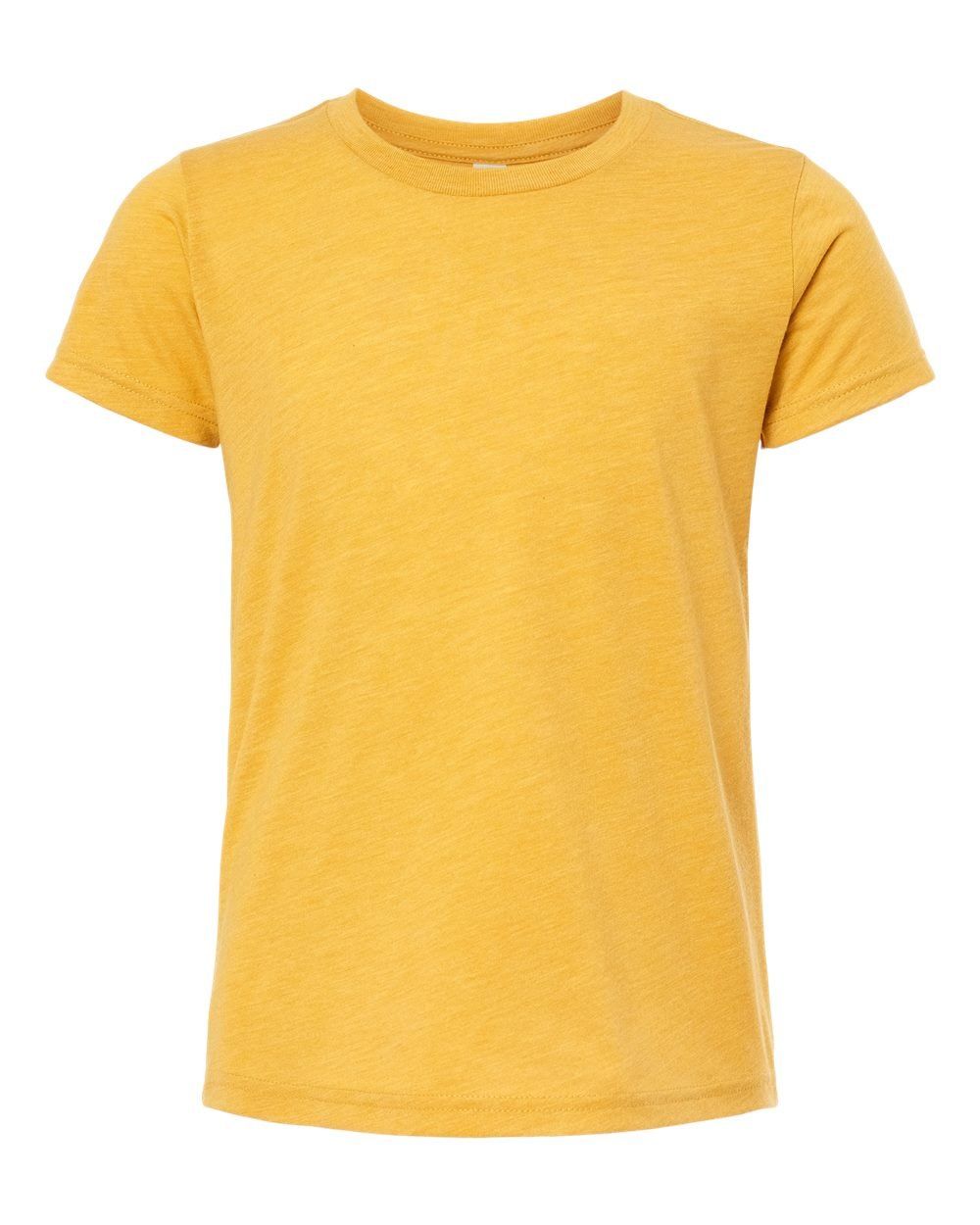 Bella and Canvas Youth Triblend Tee in Mustard Triblend