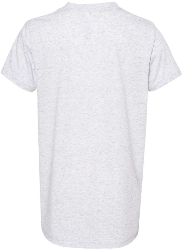 Am image of a Custom Bella and Canvas Youth Triblend Tee in White Fleck Triblend!