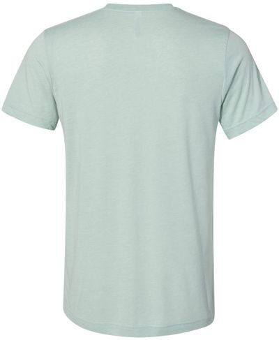 Am image of a Custom Bella and Canvas Unisex Triblend Tee in Dusty Blue Triblend!