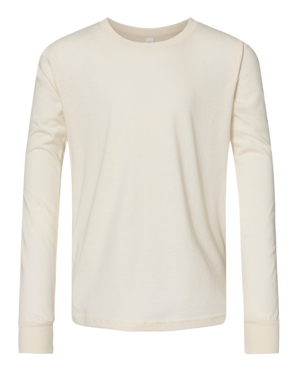 Bella and Canvas Youth Jersey Long Sleeve Tee in Natural