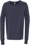 Am image of a Custom Bella and Canvas Youth Jersey Long Sleeve Tee in Navy!
