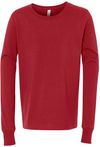 Am image of a Custom Bella and Canvas Youth Jersey Long Sleeve Tee in Red!