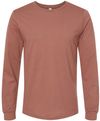 Am image of a Custom Bella and Canvas Jersey Long Sleeve T Shirt in Chestnut!