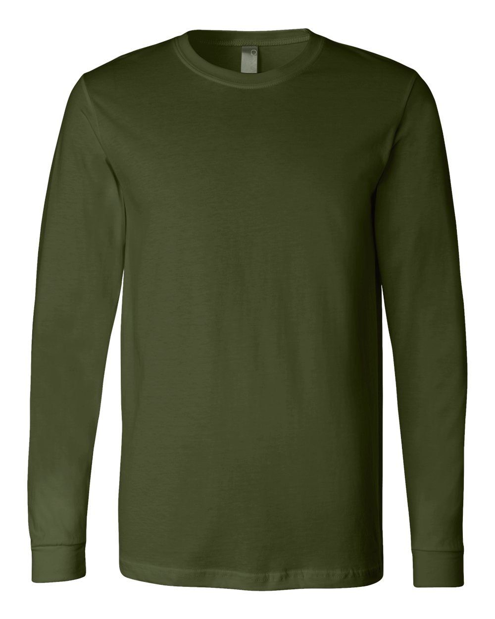 Bella and Canvas Jersey Long Sleeve T Shirt in Olive