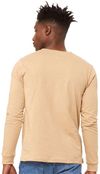 Am image of a Custom Bella and Canvas Jersey Long Sleeve T Shirt in Sand Dune!