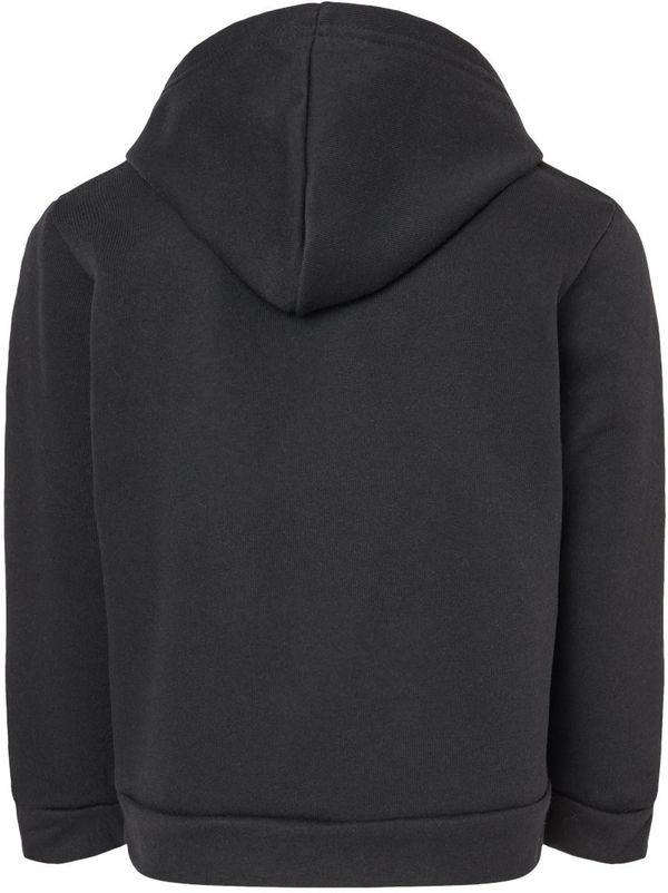 Am image of a Custom Bella and Canvas Toddler Sponge Fleece Pullover Hoodie in Black!