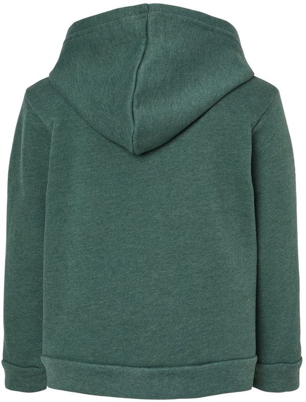 Am image of a Custom Bella and Canvas Toddler Sponge Fleece Pullover Hoodie in Heather Forest!