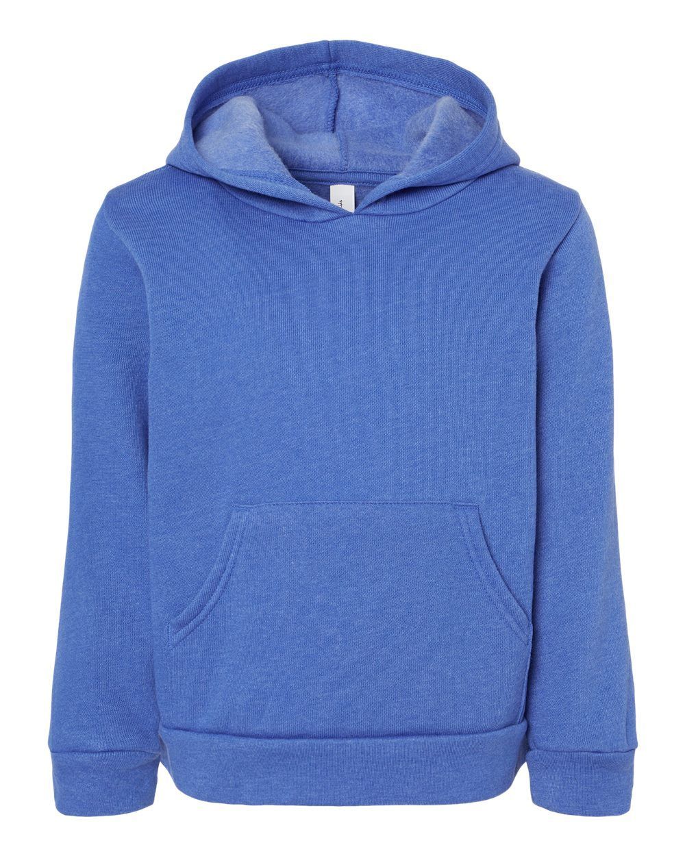 Bella and Canvas Toddler Sponge Fleece Pullover Hoodie in Heather True Royal