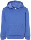 Am image of a Custom Bella and Canvas Toddler Sponge Fleece Pullover Hoodie in Heather True Royal!