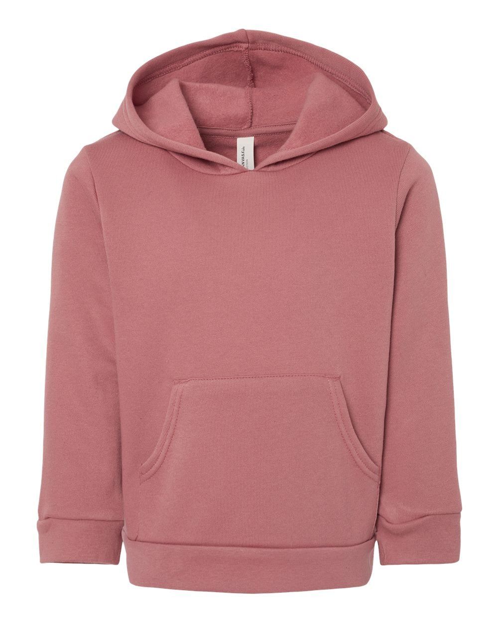 Bella and Canvas Toddler Sponge Fleece Pullover Hoodie in Mauve