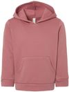 Am image of a Custom Bella and Canvas Toddler Sponge Fleece Pullover Hoodie in Mauve!