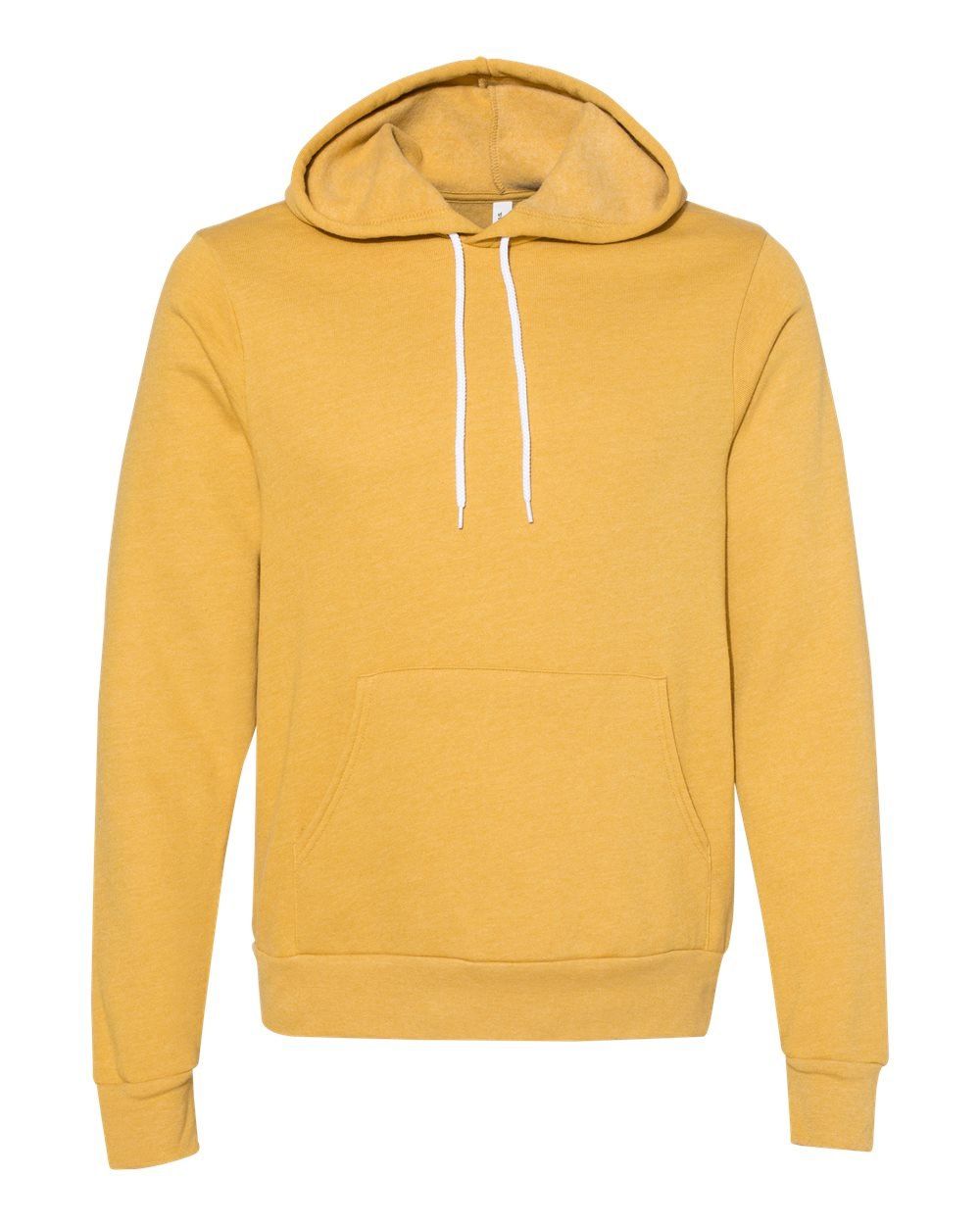 Bella and Canvas Unisex Sponge Fleece Pullover Hoodie in Heather Mustard