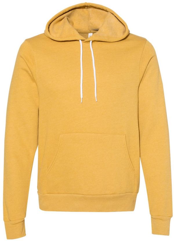 An image of a Custom Bella and Canvas Unisex Sponge Fleece Pullover Hoodie in Heather Mustard!