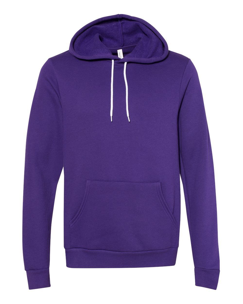 Bella and Canvas Unisex Sponge Fleece Pullover Hoodie in Team Purple