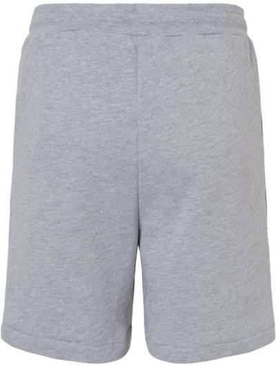 Am image of a Custom Bella and Canvas Unisex Sponge Fleece Shorts in Athletic Heather!