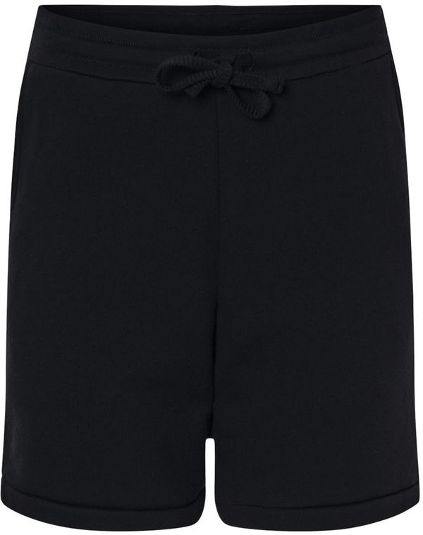 Am image of a Custom Bella and Canvas Unisex Sponge Fleece Shorts in Black!