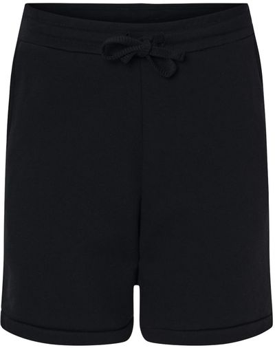 Am image of a Custom Bella and Canvas Unisex Sponge Fleece Shorts in Black!