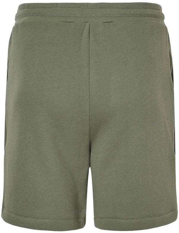Am image of a Custom Bella and Canvas Unisex Sponge Fleece Shorts in Military Green!