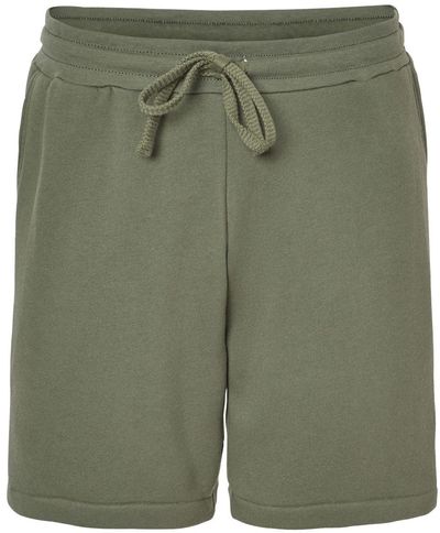 Am image of a Custom Bella and Canvas Unisex Sponge Fleece Shorts in Military Green!
