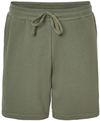 Am image of a Custom Bella and Canvas Unisex Sponge Fleece Shorts in Military Green!