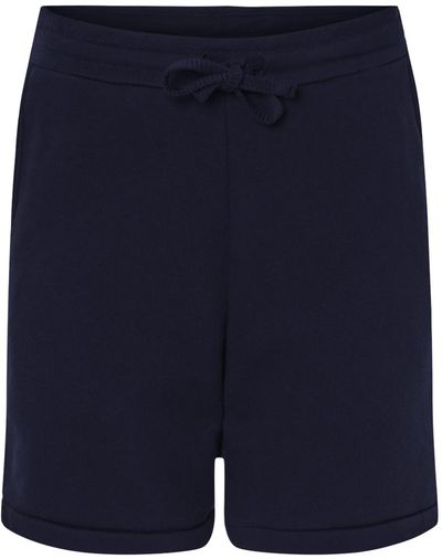 Am image of a Custom Bella and Canvas Unisex Sponge Fleece Shorts in Navy!
