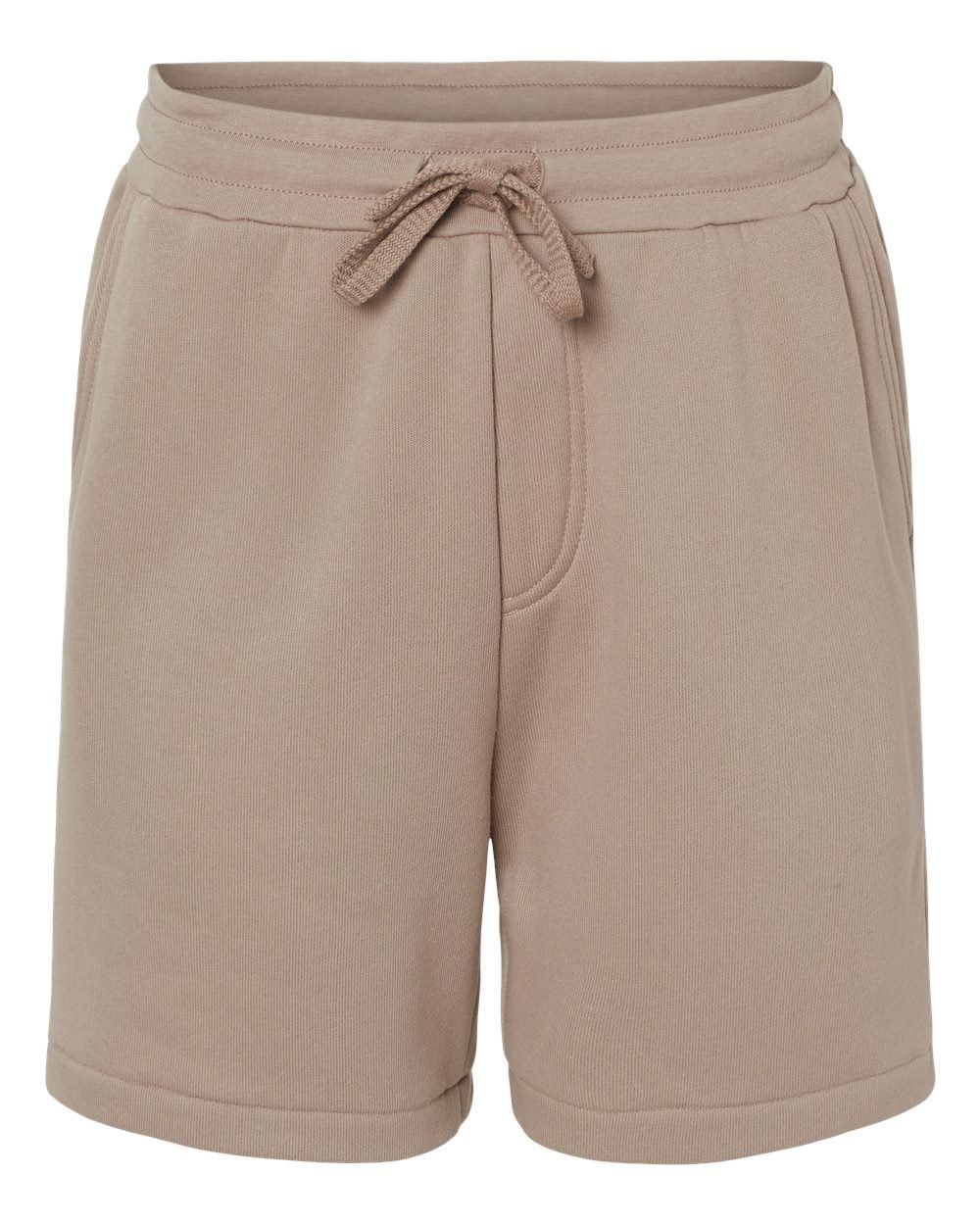 Bella and Canvas Unisex Sponge Fleece Shorts in Tan