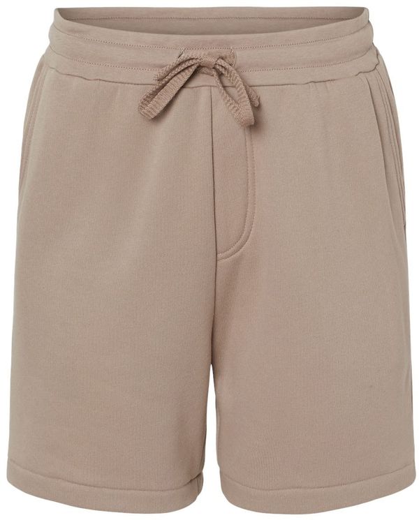 Am image of a Custom Bella and Canvas Unisex Sponge Fleece Shorts in Tan!