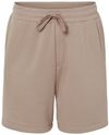 Am image of a Custom Bella and Canvas Unisex Sponge Fleece Shorts in Tan!