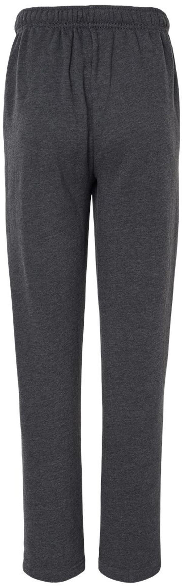 Am image of a Custom Bella and Canvas Sponge Fleece Straight Leg Sweatpants in Dark Grey Heather!
