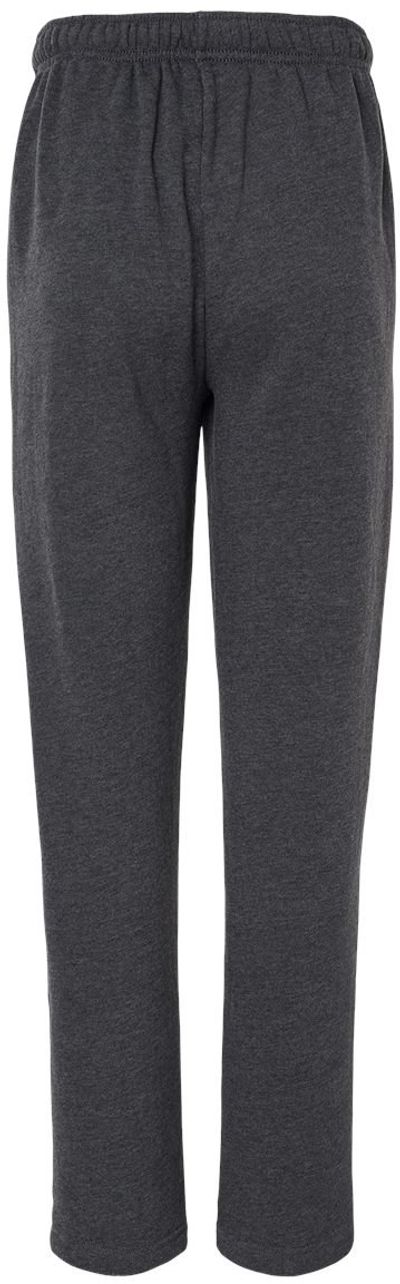 Am image of a Custom Bella and Canvas Sponge Fleece Straight Leg Sweatpants in Dark Grey Heather!