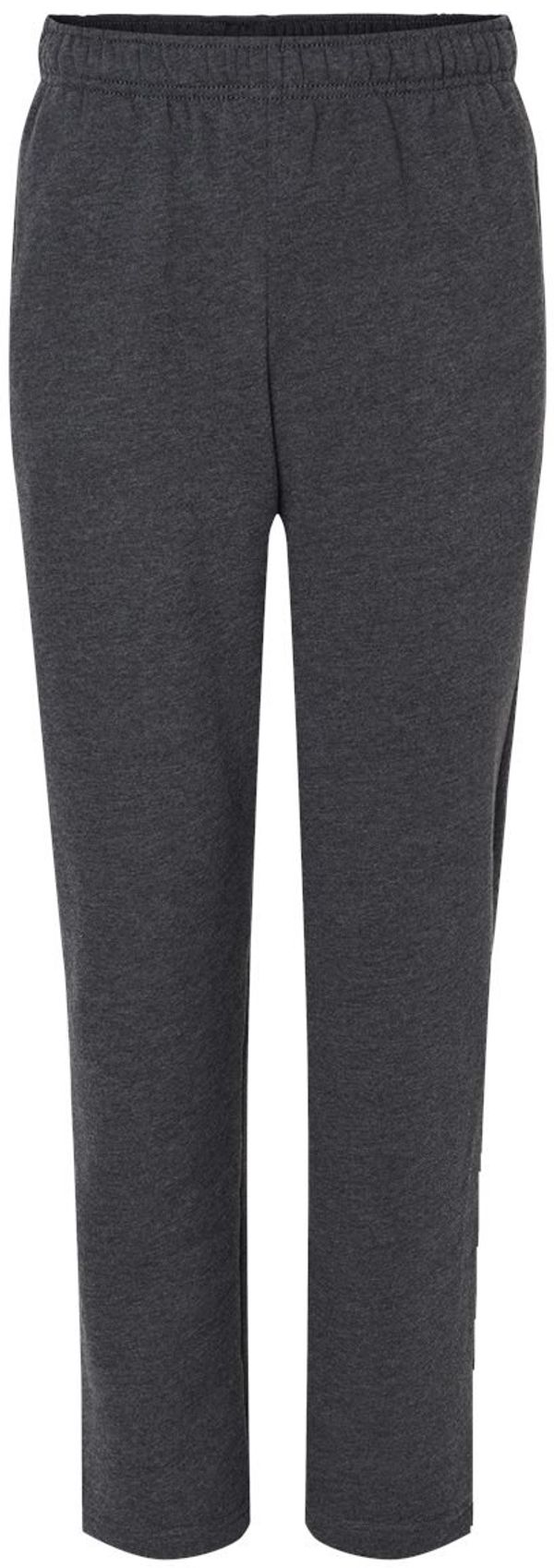 Am image of a Custom Bella and Canvas Sponge Fleece Straight Leg Sweatpants in Dark Grey Heather!