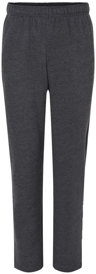 Am image of a Custom Bella and Canvas Sponge Fleece Straight Leg Sweatpants in Dark Grey Heather!