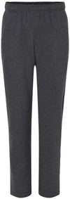 Am image of a Custom Bella and Canvas Sponge Fleece Straight Leg Sweatpants in Dark Grey Heather!