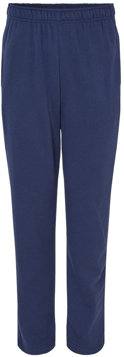 Am image of a Custom Bella and Canvas Sponge Fleece Straight Leg Sweatpants in Navy!