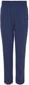 Am image of a Custom Bella and Canvas Sponge Fleece Straight Leg Sweatpants in Navy!