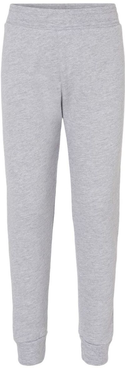 Am image of a Custom Bella and Canvas Toddler Sponge Fleece Jogger Sweatpants in Athletic Heather!