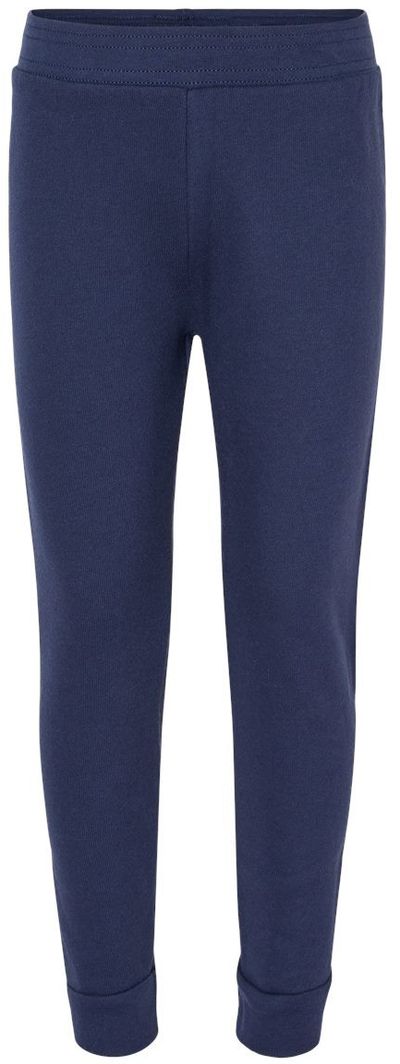 Am image of a Custom Bella and Canvas Toddler Sponge Fleece Jogger Sweatpants in Navy!