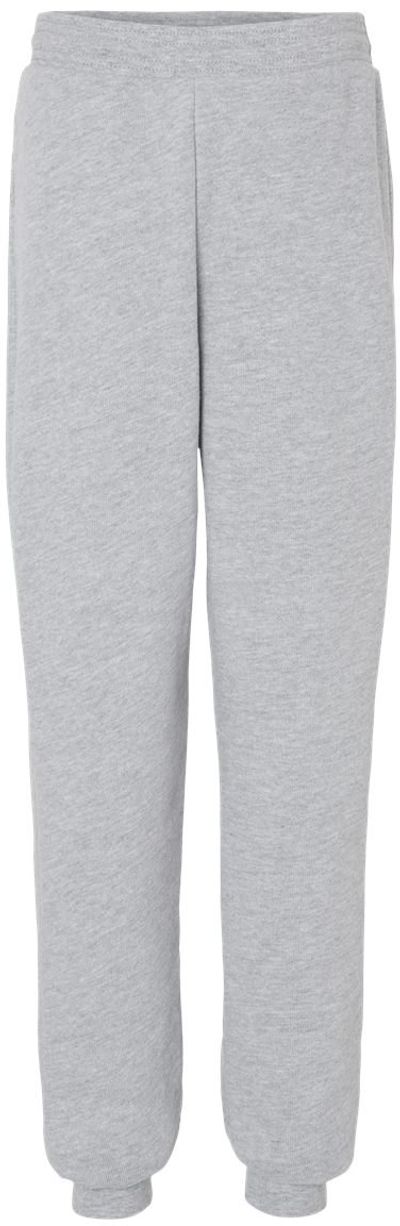 Am image of a Custom Bella and Canvas Youth Jogger Sweatpants in Athletic Heather!