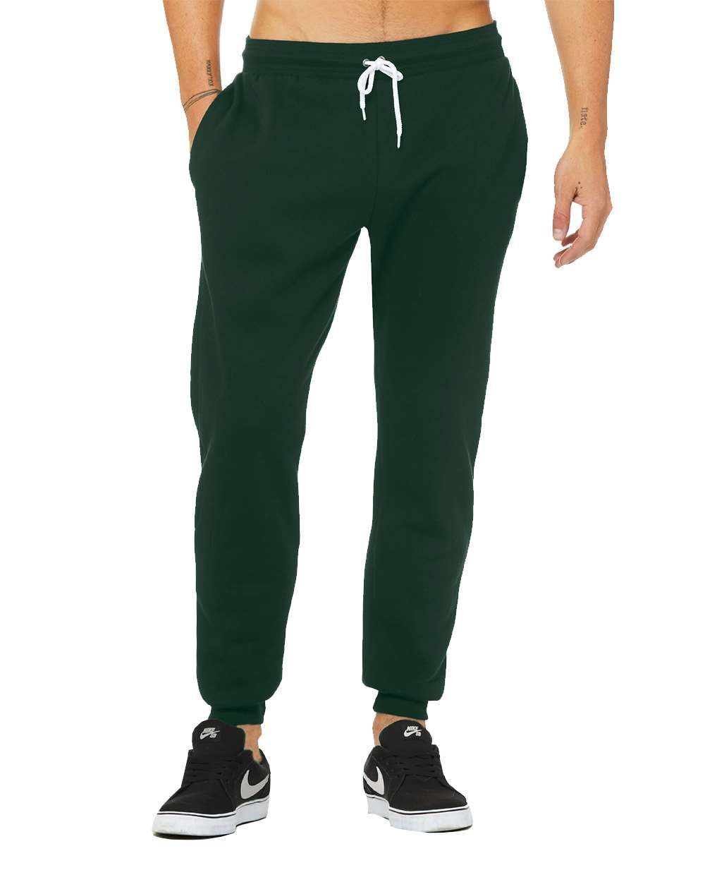 Bella and Canvas Unisex Jogger Sweatpant in Forest