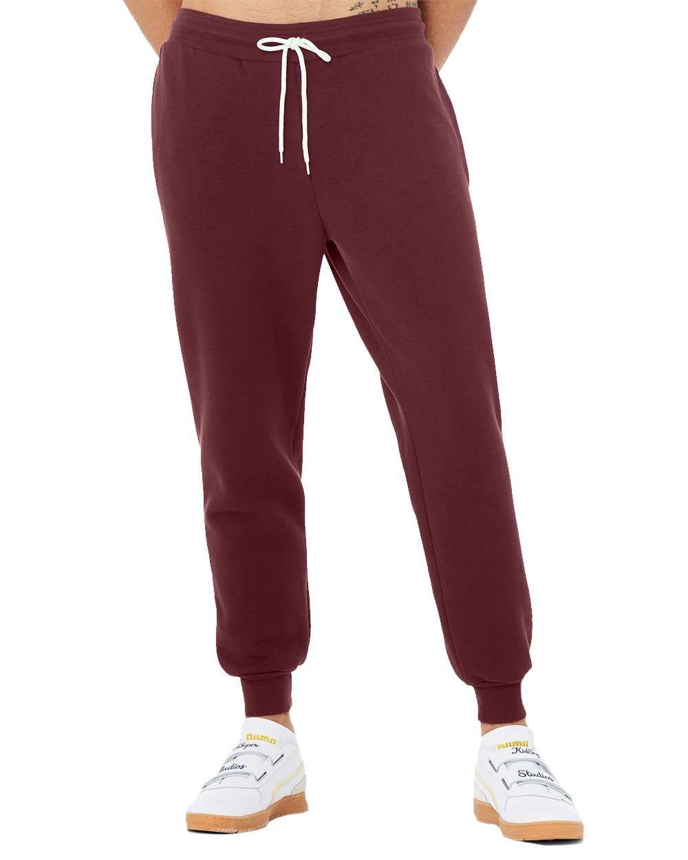 Bella and Canvas Unisex Jogger Sweatpant in Maroon